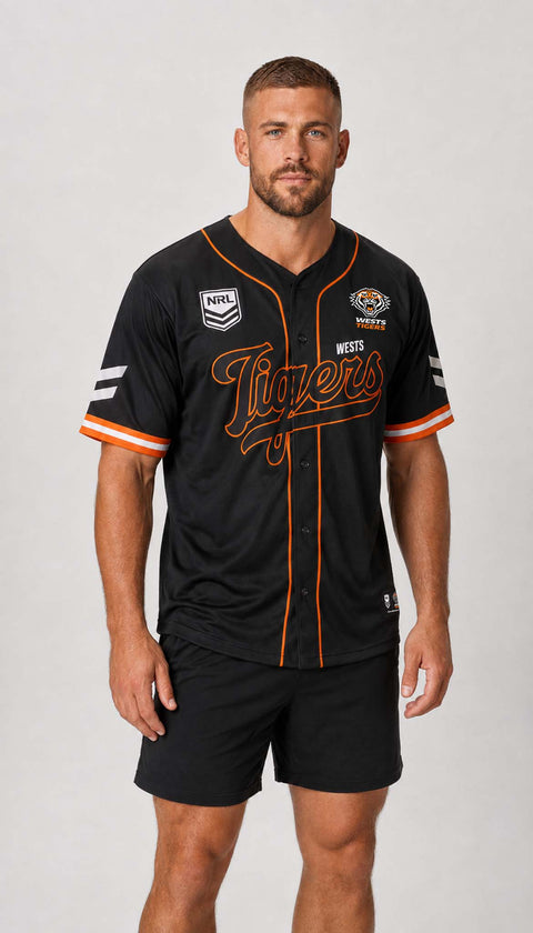 Wests Tigers 'Homer' Baseball Shirt Adult