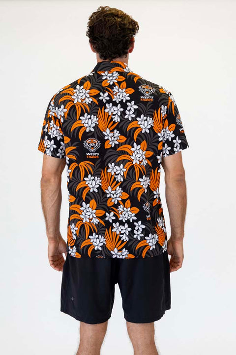 Wests Tigers 'Reef' Hawaiian Shirt Adult
