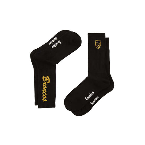 Brisbane Broncos Black Sneaker Sock 2 Pack