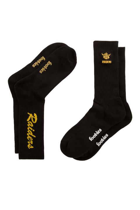 Canberra Raiders Black Sneaker Sock 2 Pack