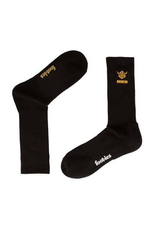 Canberra Raiders Black Sneaker Sock 2 Pack