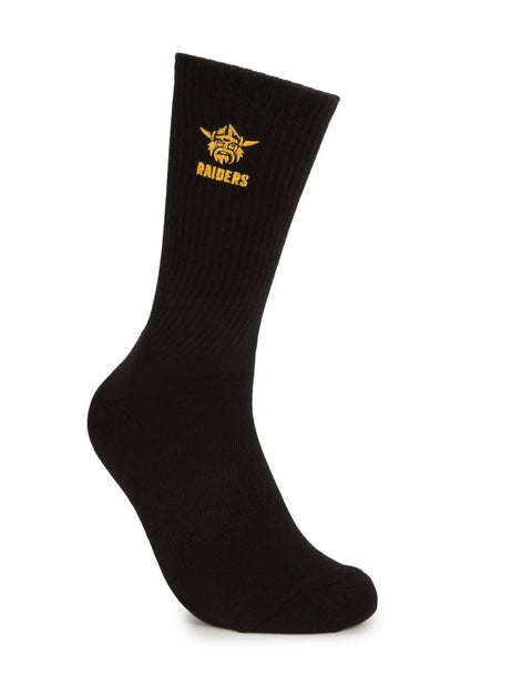 Canberra Raiders Black Sneaker Sock 2 Pack