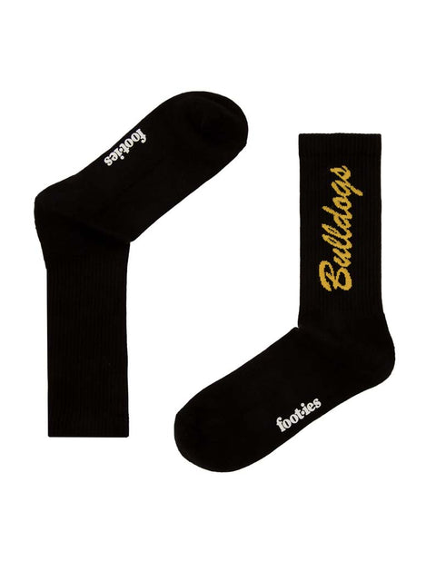 Canterbury Bulldogs Black Sneaker Sock 2 Pack