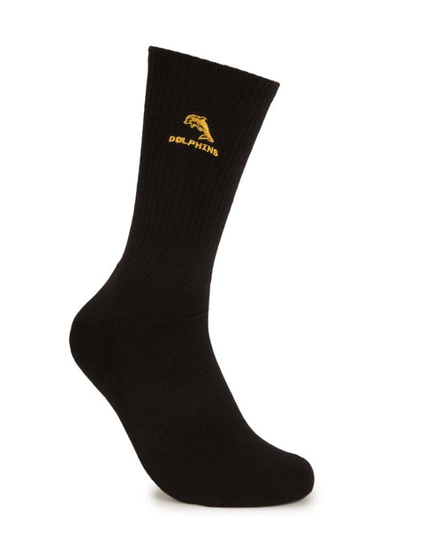Dolphins Black Sneaker Sock 2 Pack