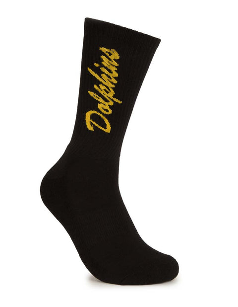 Dolphins Black Sneaker Sock 2 Pack