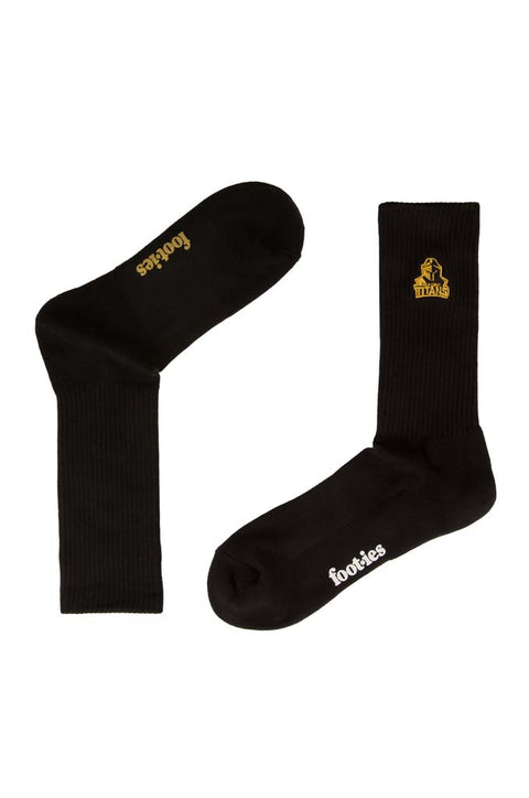 Gold Coast Titans Black Sneaker Sock 2 Pack