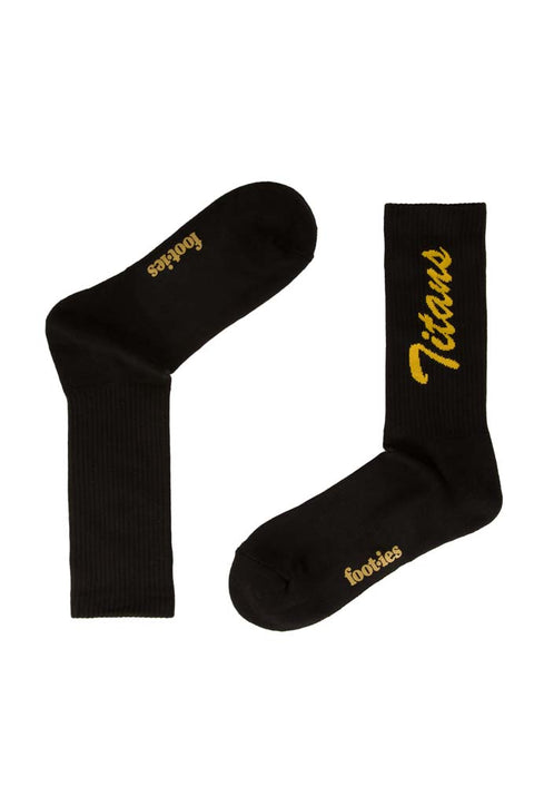 Gold Coast Titans Black Sneaker Sock 2 Pack