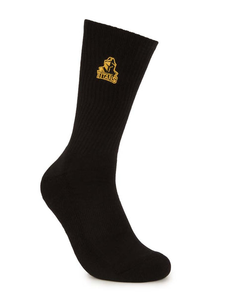 Gold Coast Titans Black Sneaker Sock 2 Pack