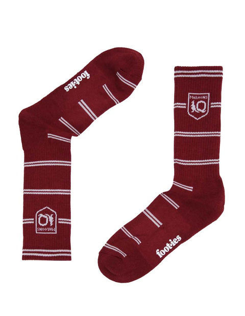 Queensland Maroons Stripes Sneaker Sock 2 Pack