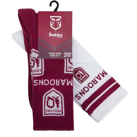 Queensland Maroons Icons Sneaker Sock 2 Pack