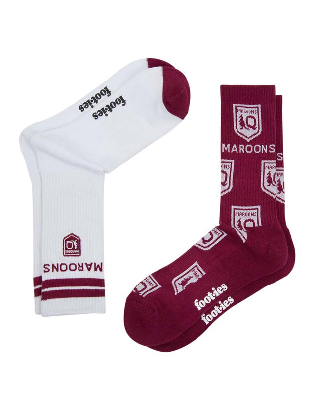 Queensland Maroons Icons Sneaker Sock 2 Pack – Jerseys Megastore