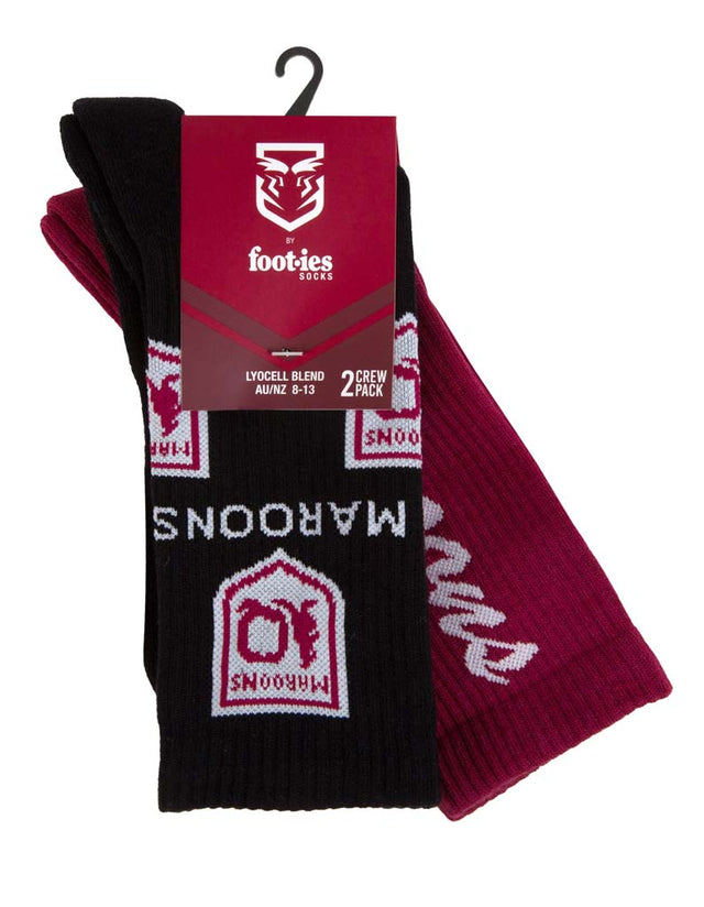 Queensland Maroons Script Sneaker Sock 2 Pack – Jerseys Megastore
