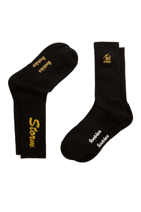 Melbourne Storm Black Sneaker Sock 2 Pack