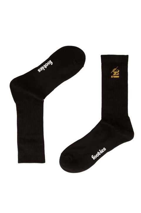 Melbourne Storm Black Sneaker Sock 2 Pack