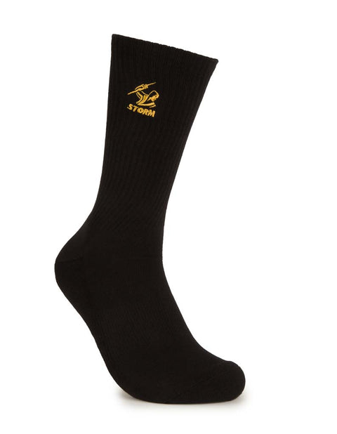 Melbourne Storm Black Sneaker Sock 2 Pack