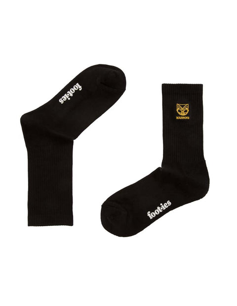 New Zealand Warriors Black Sneaker Sock 2 Pack
