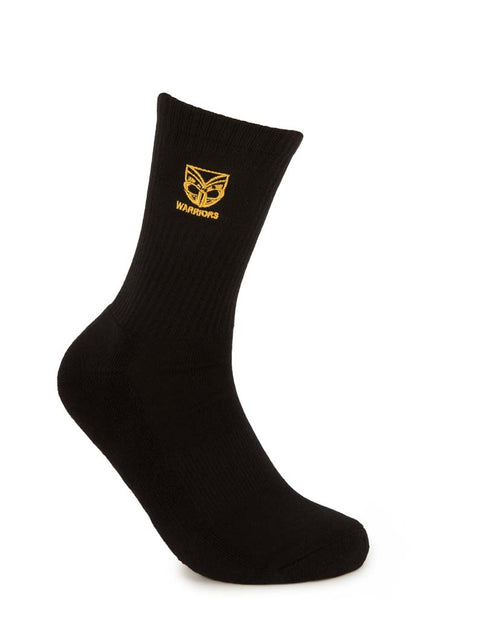New Zealand Warriors Black Sneaker Sock 2 Pack