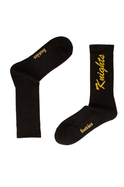 Newcastle Knights Black Sneaker Sock 2 Pack