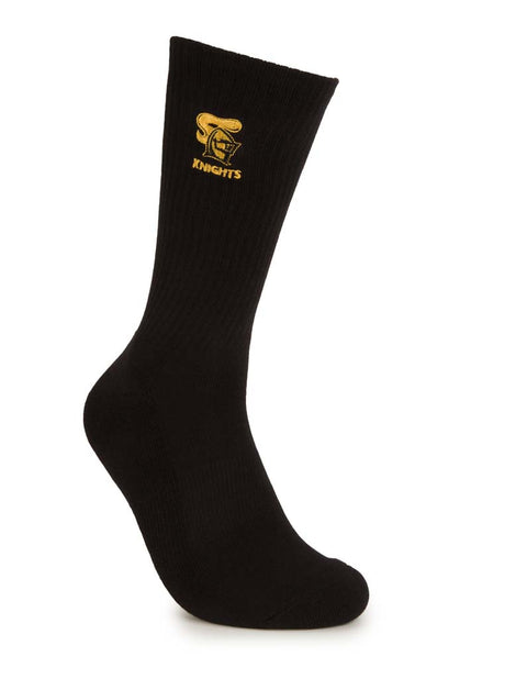 Newcastle Knights Black Sneaker Sock 2 Pack