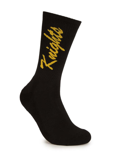 Newcastle Knights Black Sneaker Sock 2 Pack