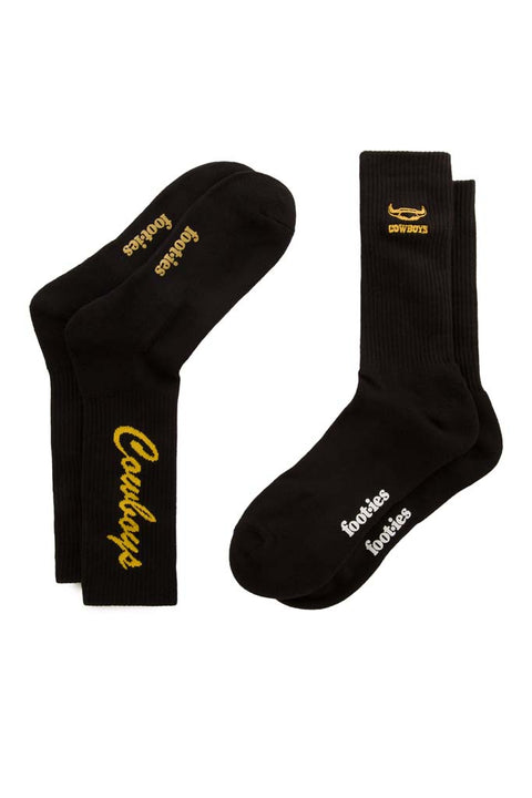 North Queensland Cowboys Black Sneaker Sock 2 Pack