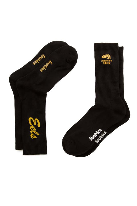 Parramatta Eels Black Sneaker Sock 2 Pack