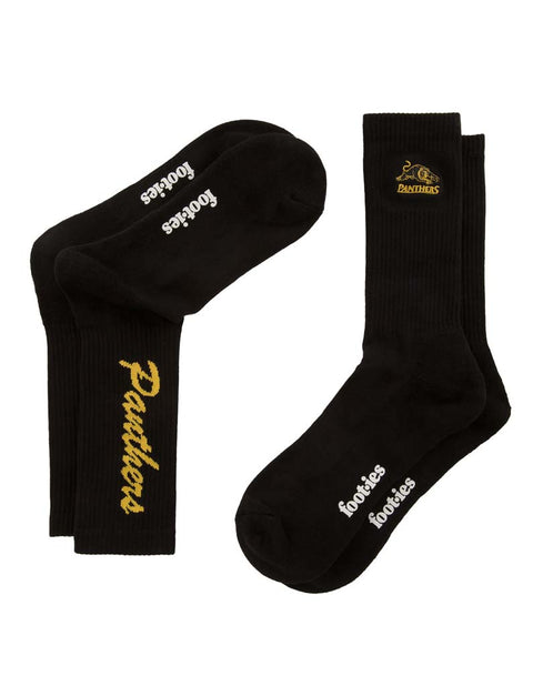 Penrith Panthers Black Sneaker Sock 2 Pack