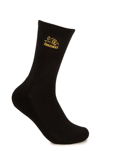 Penrith Panthers Black Sneaker Sock 2 Pack