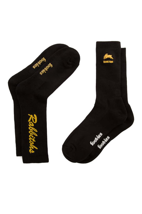 South Sydney Rabbitohs Black Sneaker Sock 2 Pack