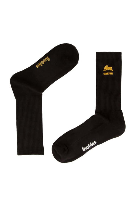 South Sydney Rabbitohs Black Sneaker Sock 2 Pack