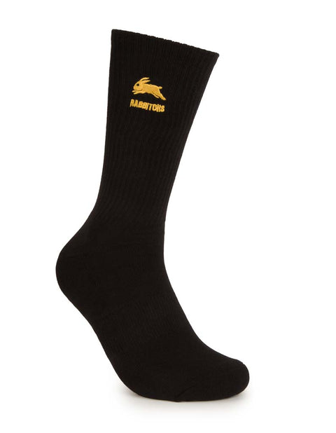 South Sydney Rabbitohs Black Sneaker Sock 2 Pack