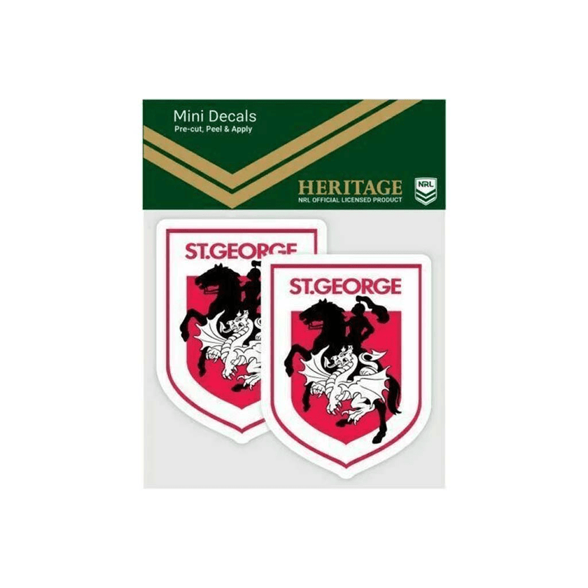 St George Dragons Heritage Mini Decals – Jerseys Megastore