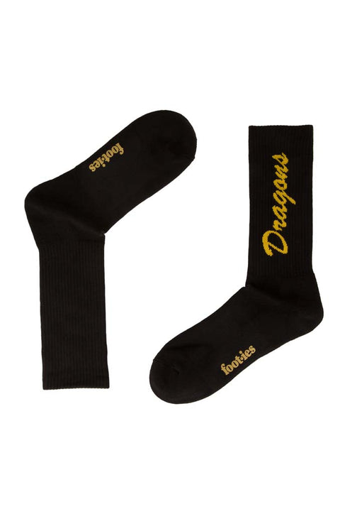 St George Dragons Black Sneaker Sock 2 Pack