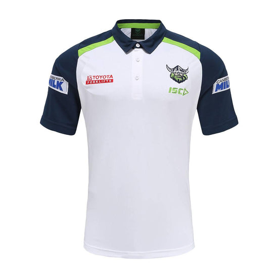 Canberra Raiders 2022 Team Polo White - Navy - Jerseys Megastore