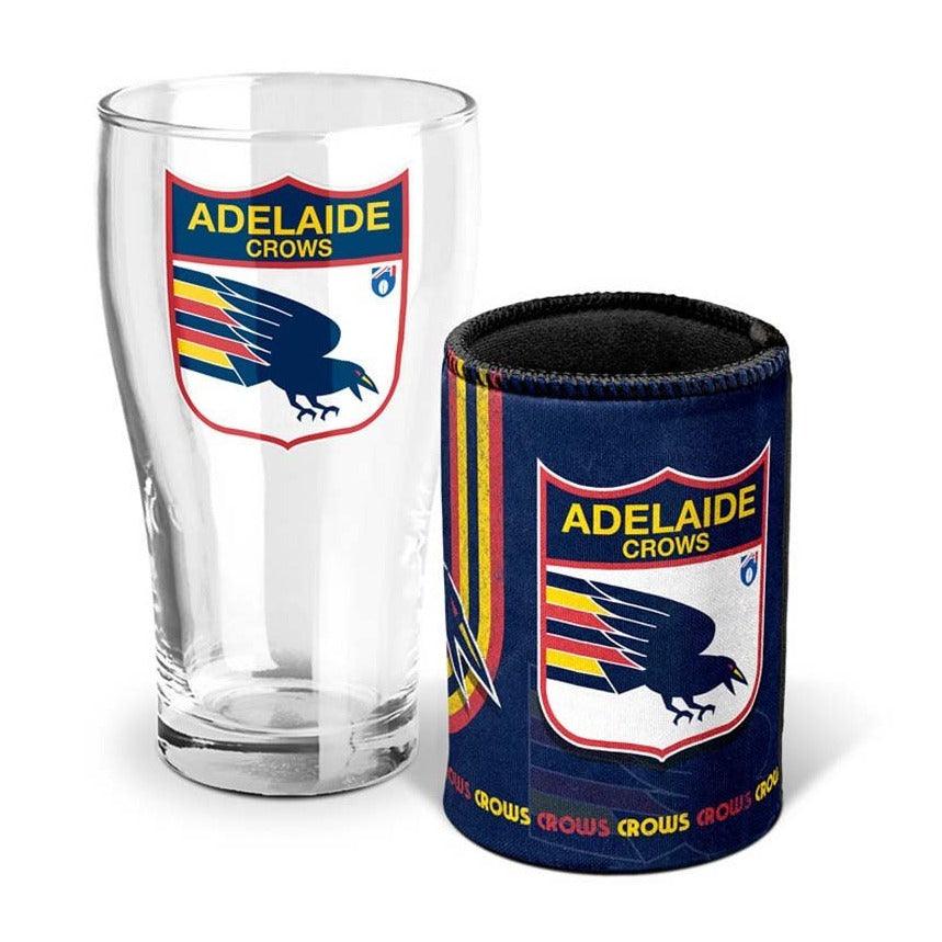 Adelaide Crows Heritage Pint Glass & Can Cooler - Jerseys Megastore