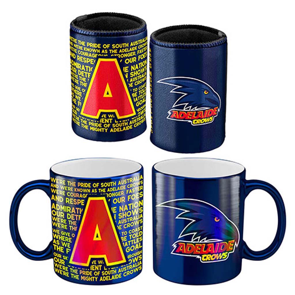 Adelaide Crows Metallic Can Cooler & Mug - Jerseys Megastore