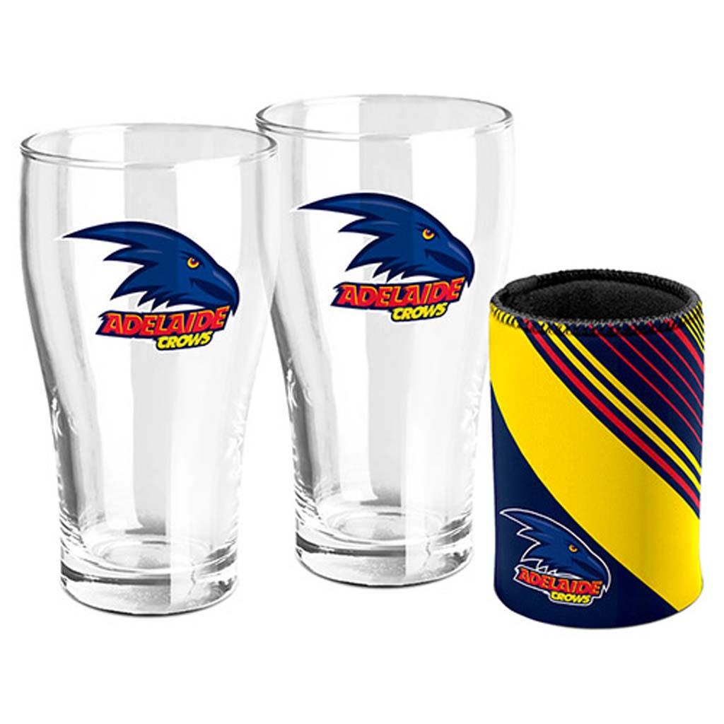 Adelaide Crows Pint Glass and Can Cooler - Jerseys Megastore