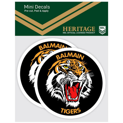 Balmain Tigers Heritage Mini Decals - Jerseys Megastore