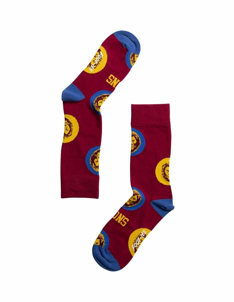 Brisbane Lions Logo Dots Socks M-L - Jerseys Megastore