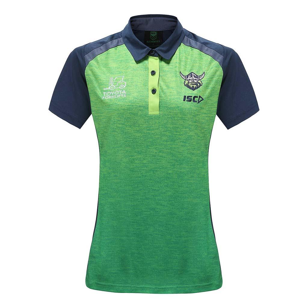 Canberra Raiders 2023 Polo Green-Navy - Ladies - Jerseys Megastore
