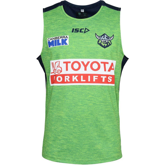 Canberra Raiders 2023 Training Singlet Green-Navy - Jerseys Megastore