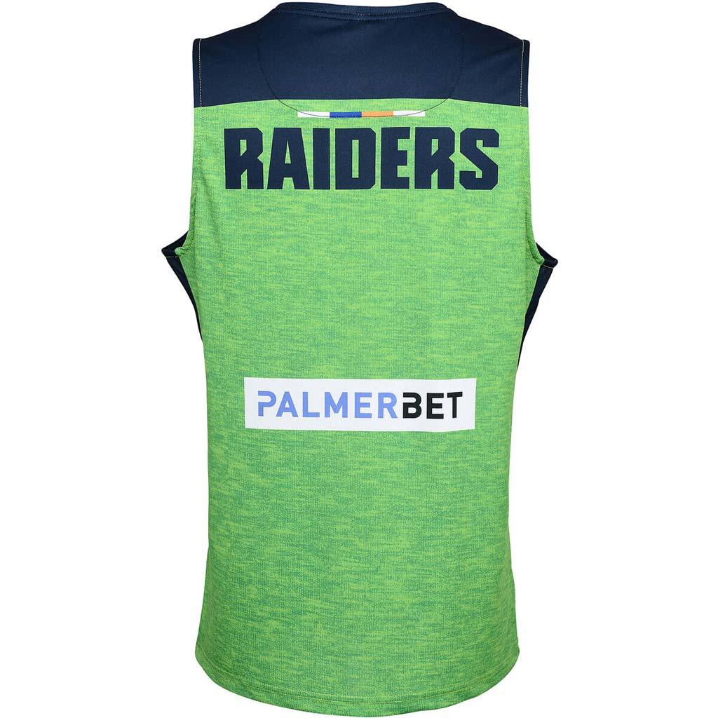 Canberra Raiders 2023 Training Singlet Green-Navy - Jerseys Megastore