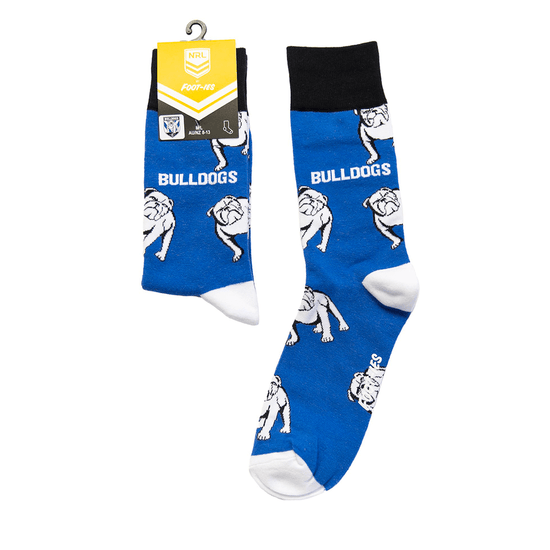 Canterbury Bulldogs Large Logos Sock - 1 Pair - Jerseys Megastore