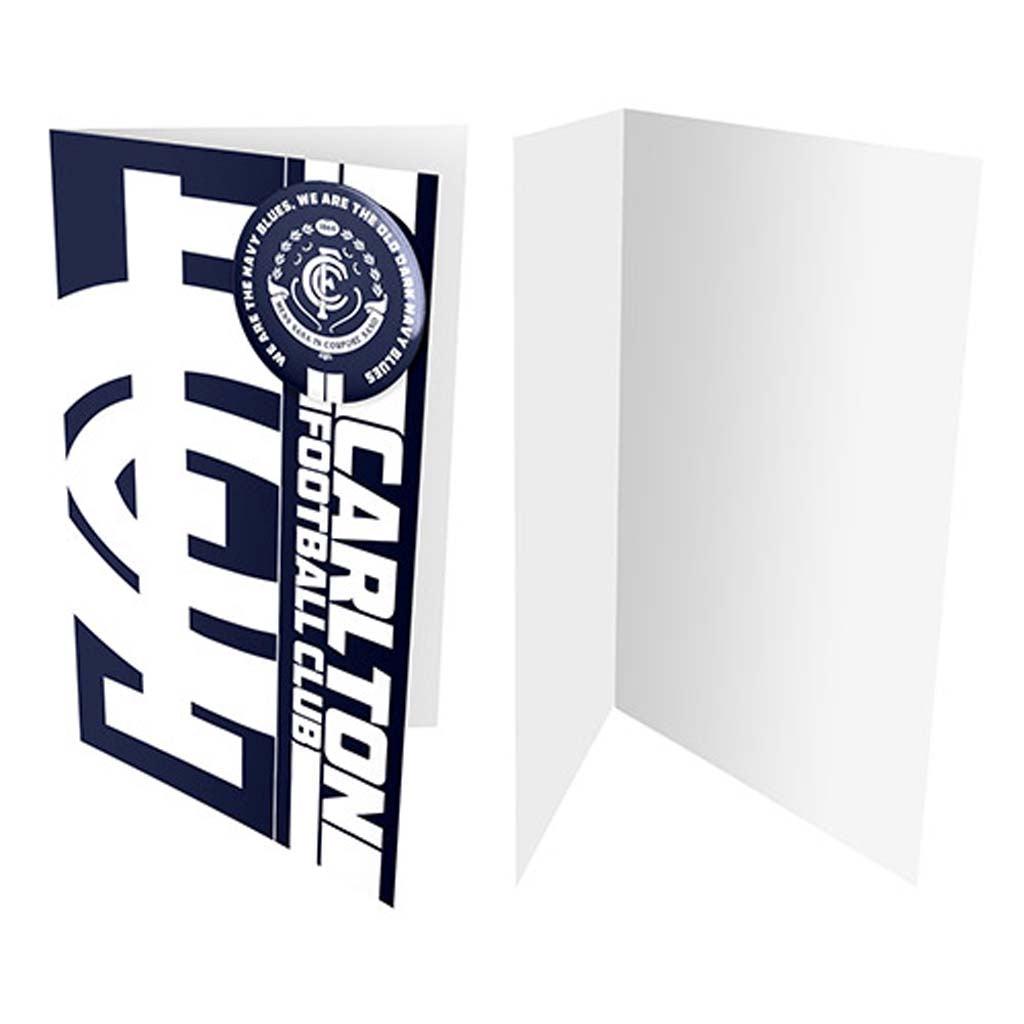 Carlton Blues Badge Card - Jerseys Megastore