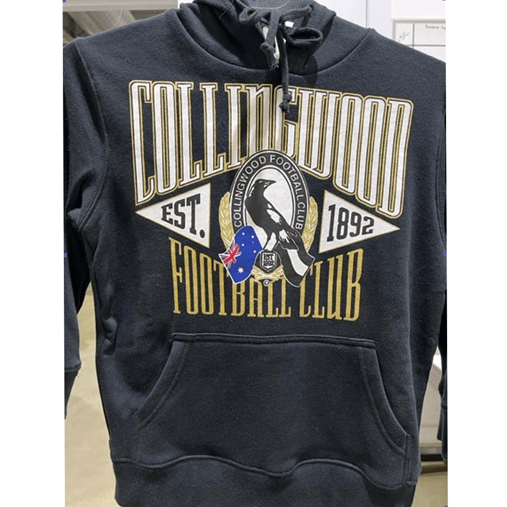 Collingwood Magpies Supporter Hoodie Youth - Jerseys Megastore