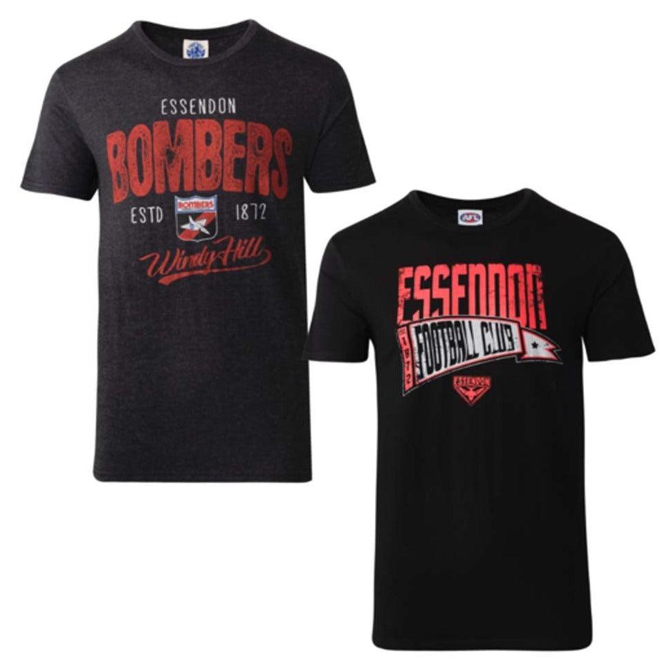 Essendon Bombers Mens Pack of 2 Tees - Jerseys Megastore