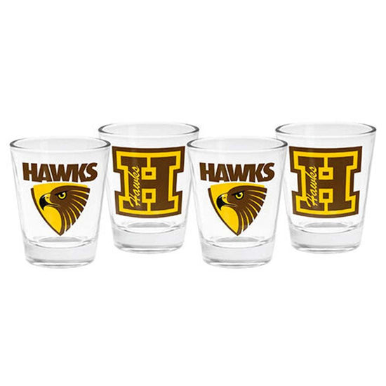 Hawthorn Hawks Set of 4 Shot Glasses - Jerseys Megastore