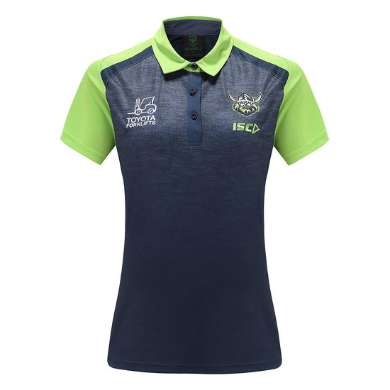 Canberra Raiders 2023 Polo Navy-Green - Ladies - Jerseys Megastore