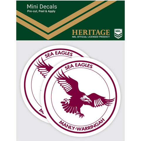 Manly Sea Eagles Heritage Mini Decals - Jerseys Megastore