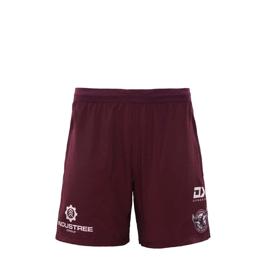 Manly Sea Eagles 2022 Gym Shorts - Maroon - Jerseys Megastore